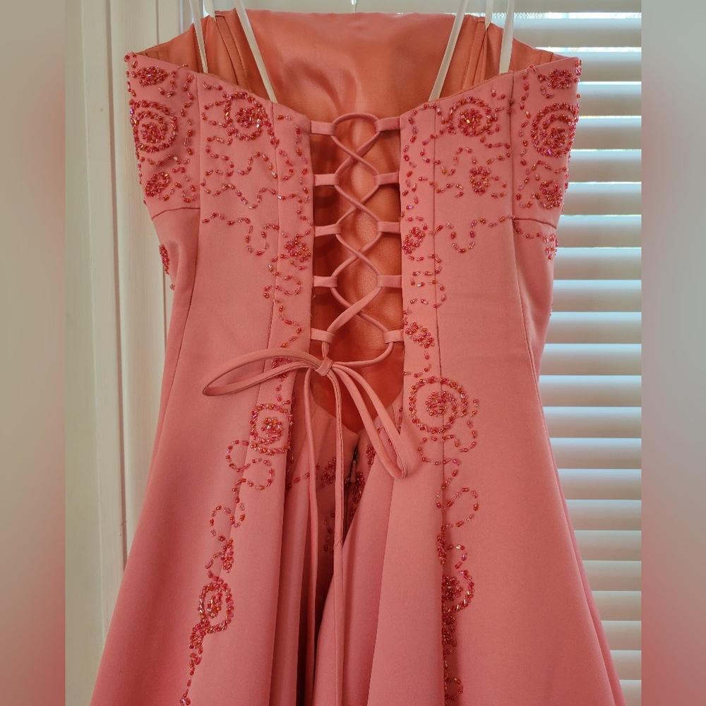 Coral Prom Dress - Picture 5 of 7